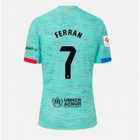 Camiseta Barcelona Ferran Torres #7 Tercera Equipación para mujer 2023-24 manga corta